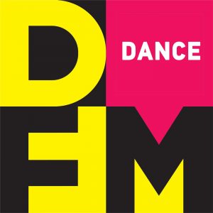 Логотип станции DFM music dance radio.